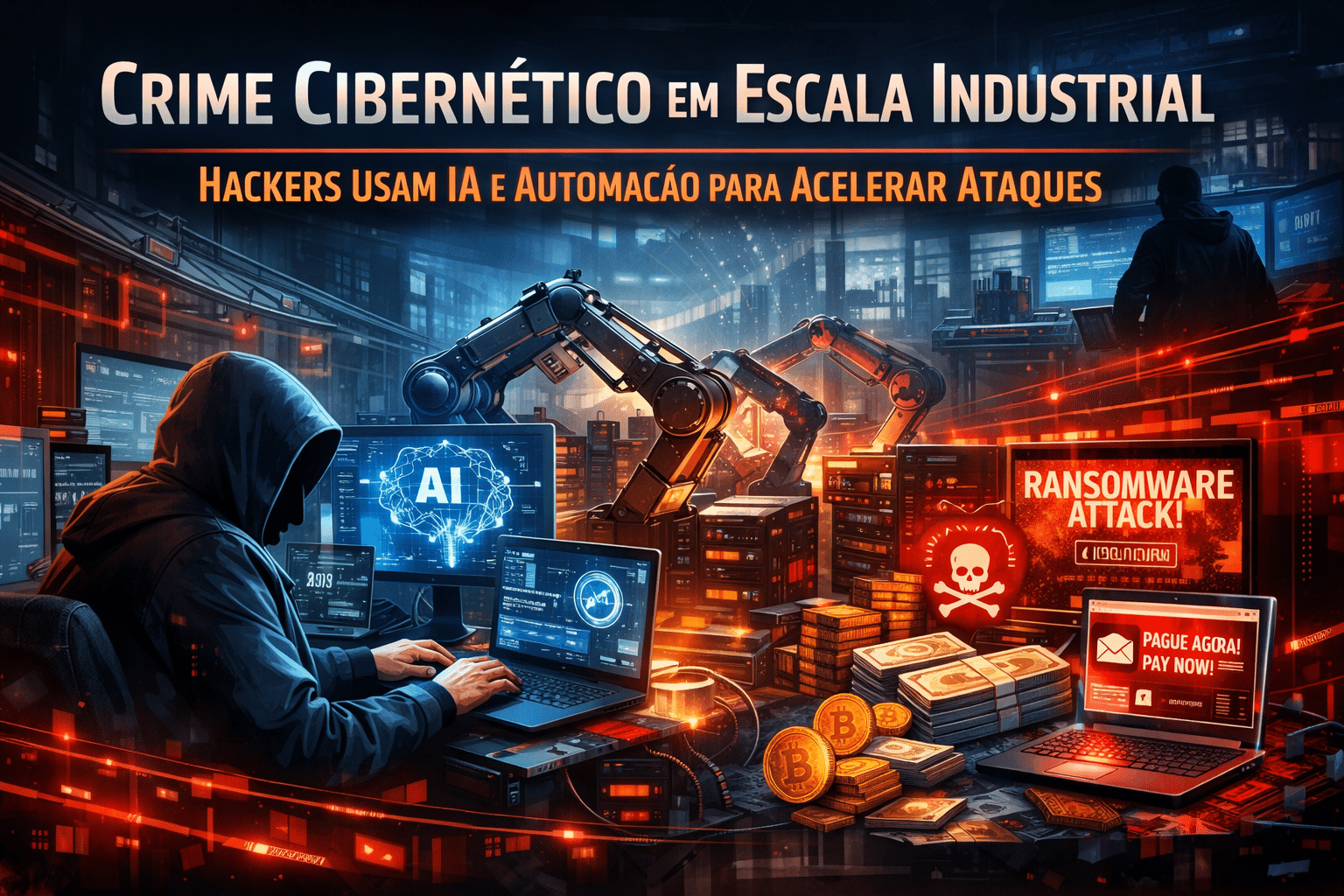 Crime cibernético entra em fase industrial e acelera ataques com uso de IA, aponta relatório