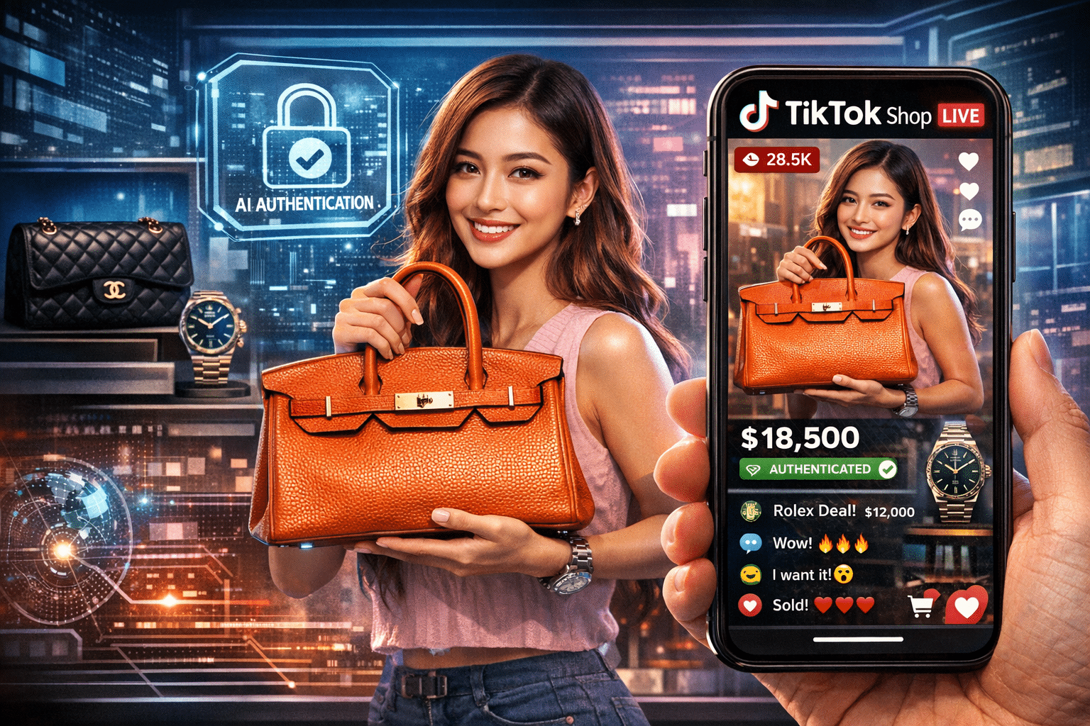 TikTok Shop Usa IA e Lives para Entrar no Luxo Usado e Disputar a Liderança do Recommerce Global